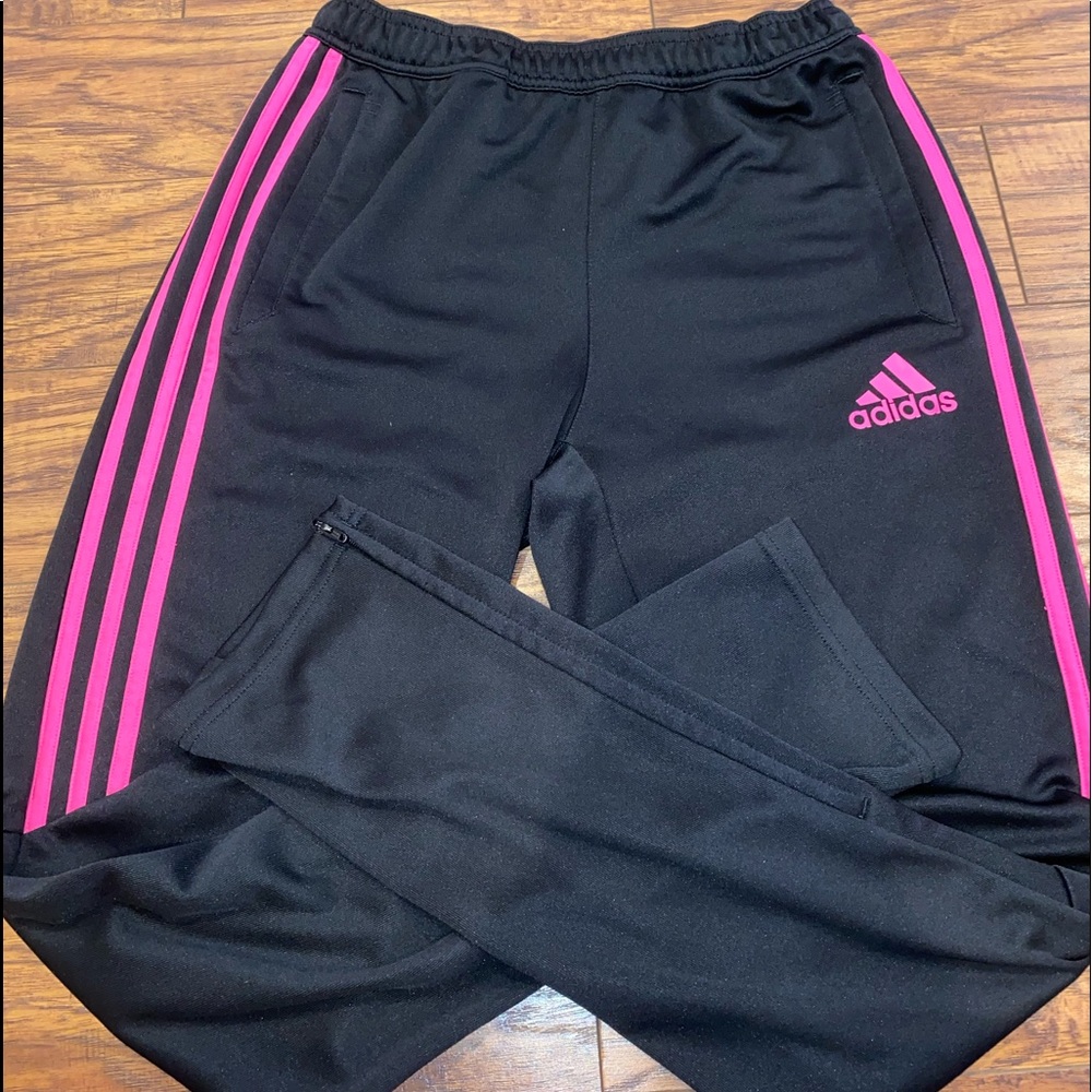 Hot pink Adidas pants